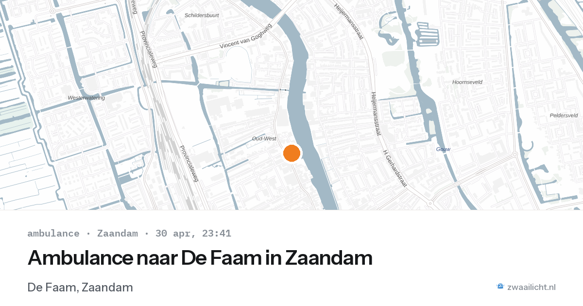 Ambulance naar De Faam in Zaandam — 30 apr 2026