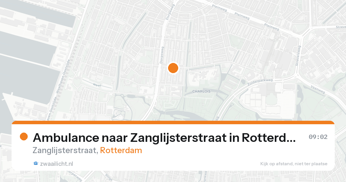 Ambulance naar Zanglijsterstraat in Rotterdam — 22 aug 2026