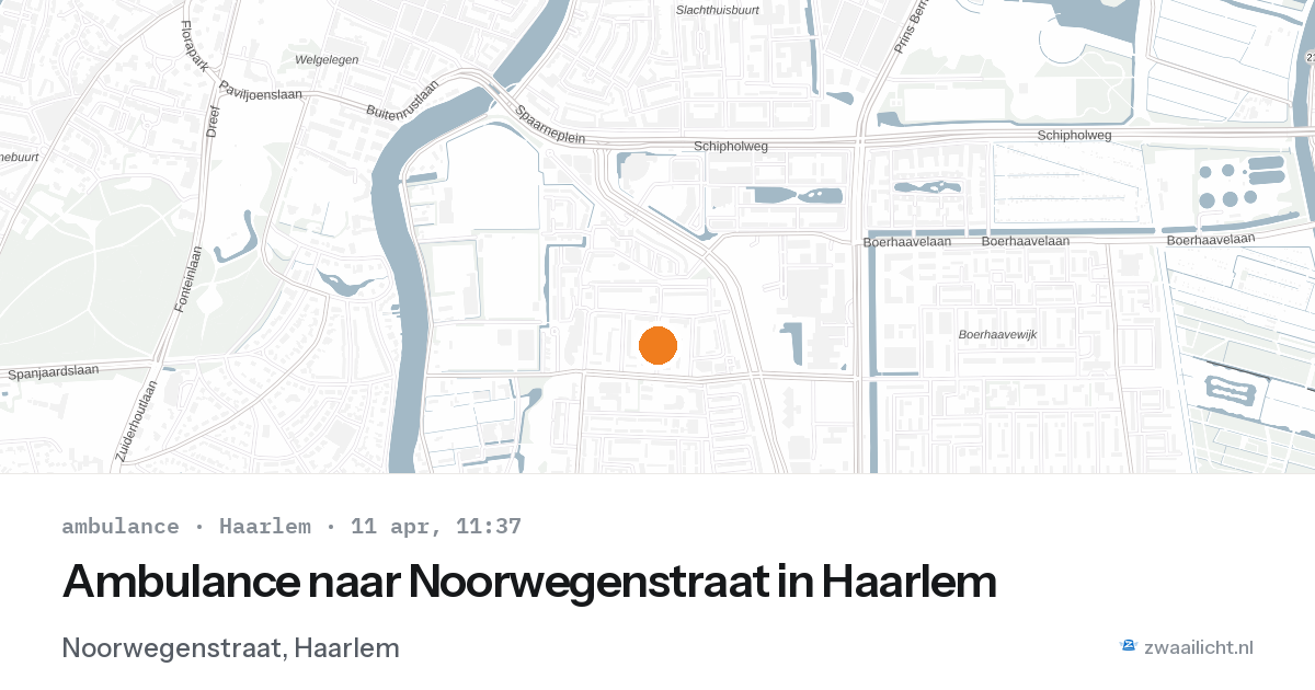 Ambulance naar Noorwegenstraat in Haarlem — 11 apr 2026