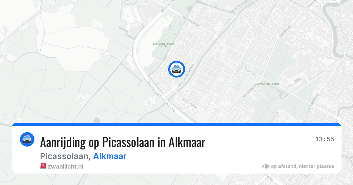 Aanrijding op Picassolaan in Alkmaar — 13 jul 2026