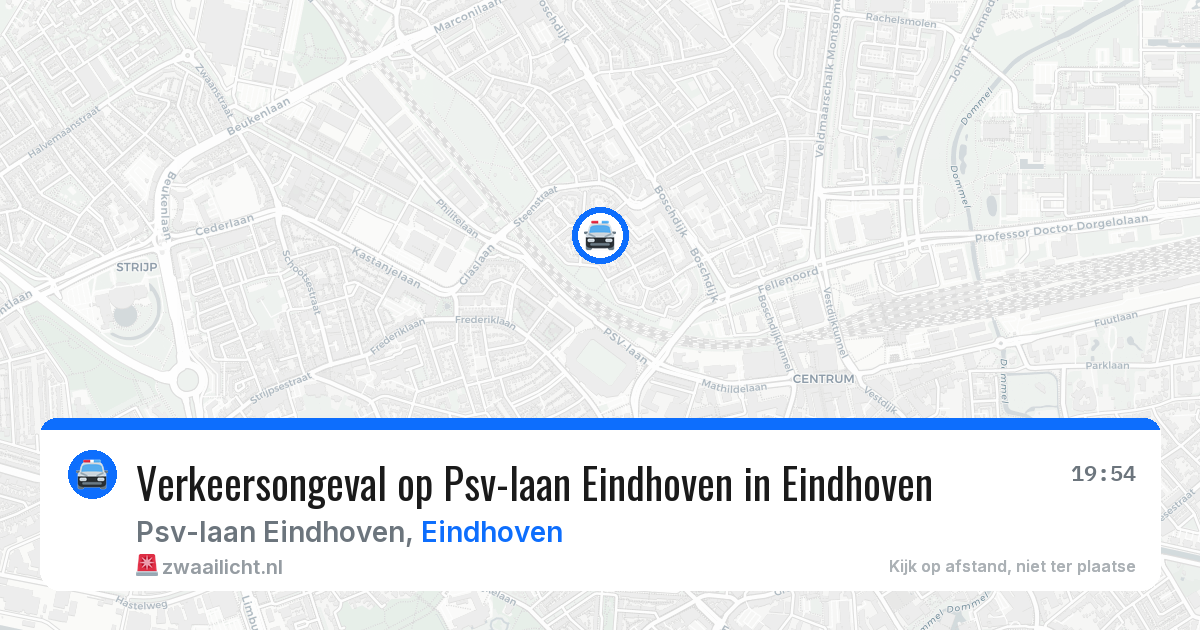 Verkeersongeval op Psv-laan Eindhoven in Eindhoven — 27 apr 2026