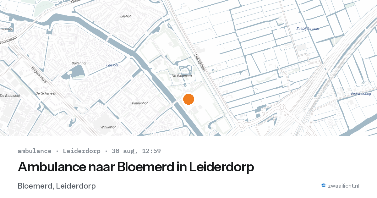 Ambulance naar Bloemerd in Leiderdorp — 30 aug 2026