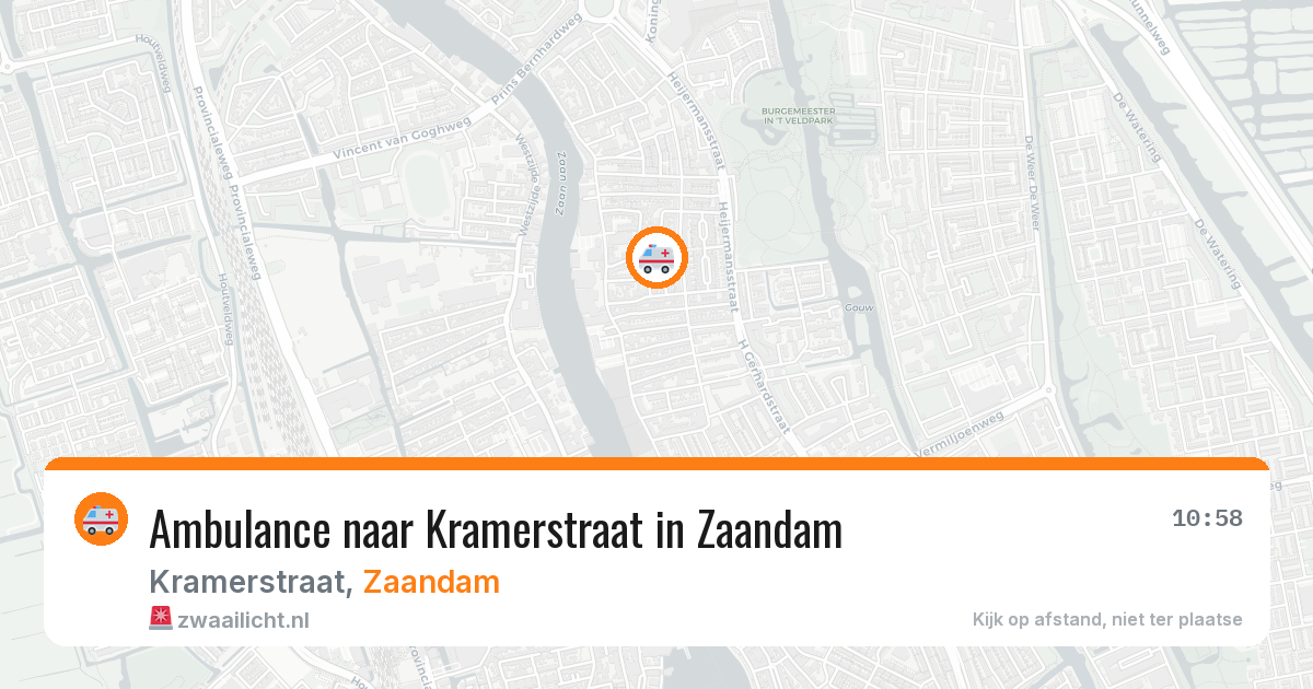 Ambulance naar Kramerstraat in Zaandam — 25 jul 2026