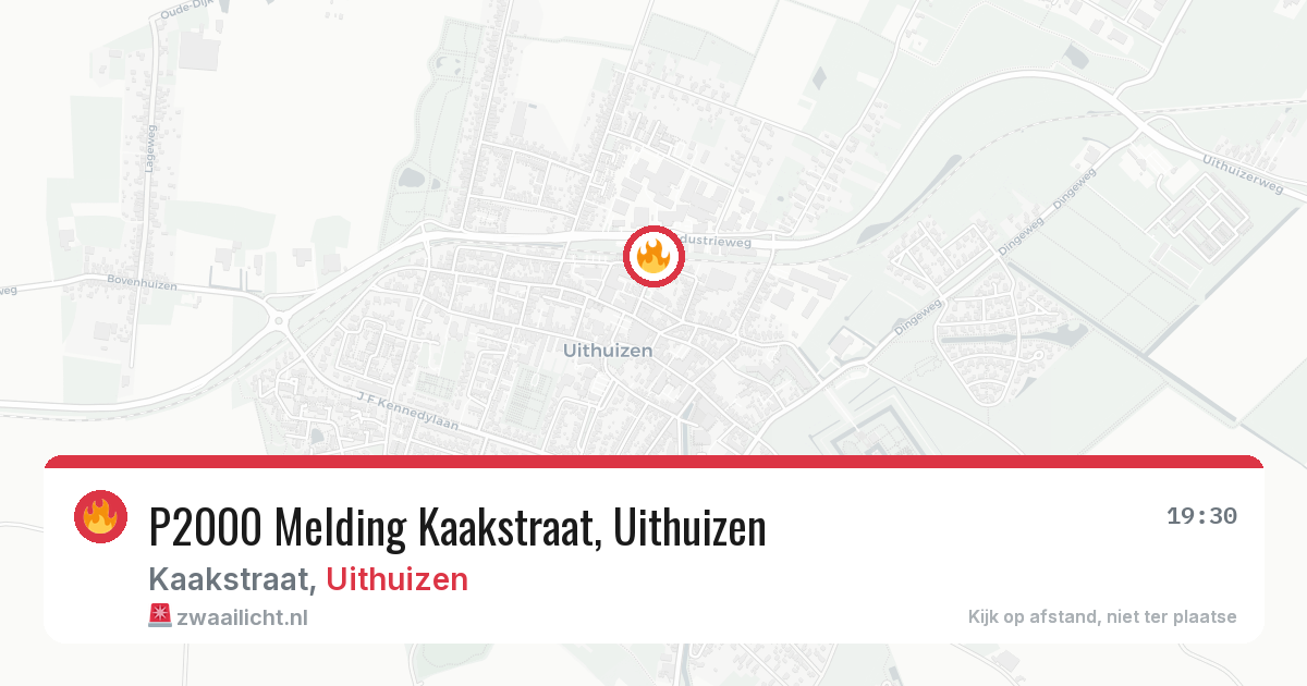 P2000 Melding Kaakstraat, Uithuizen — 7 aug 2026