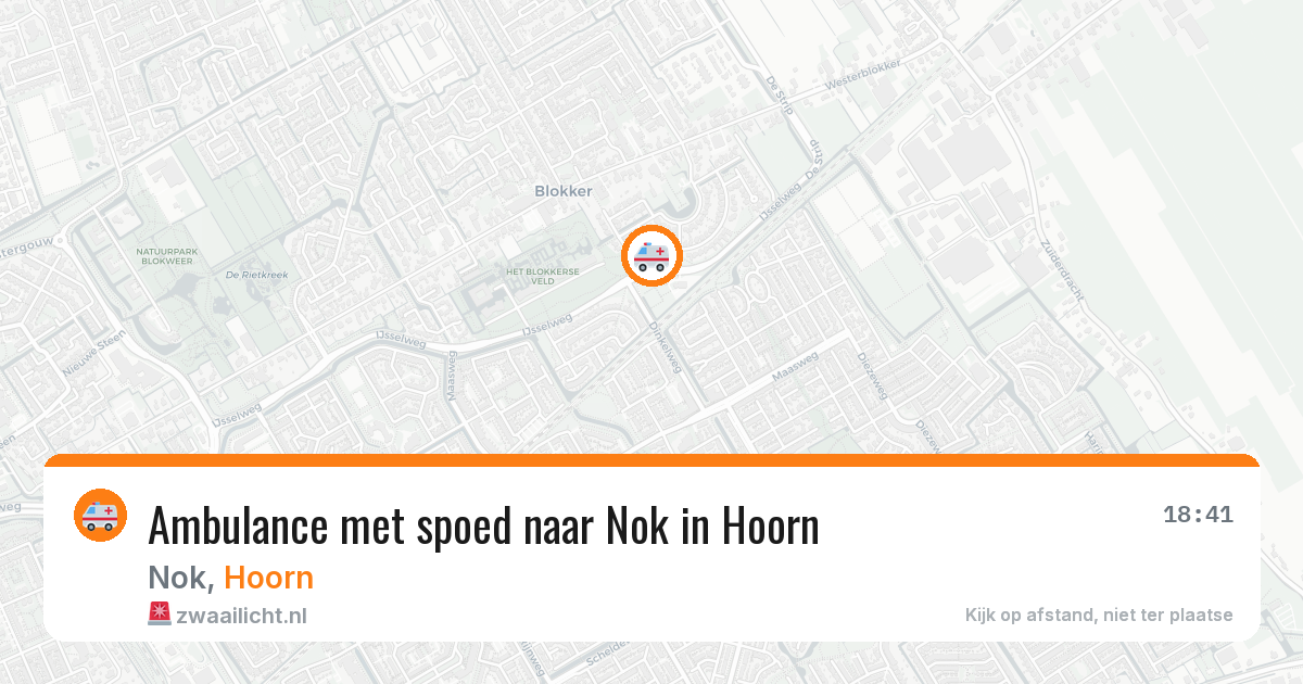 Ambulance met spoed naar Nok in Hoorn — 15 apr 2026