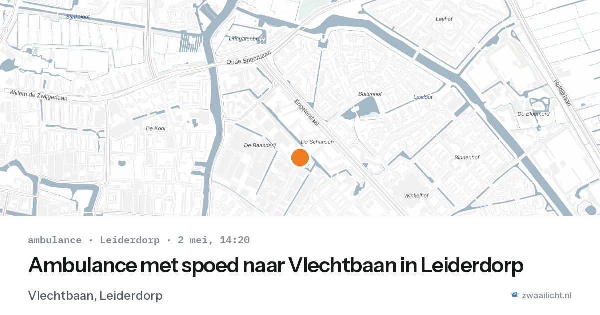 Ambulance met spoed naar Vlechtbaan in Leiderdorp — 2 mei 2026