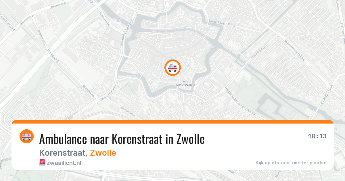 Ambulance naar Korenstraat in Zwolle — 9 mrt 2026