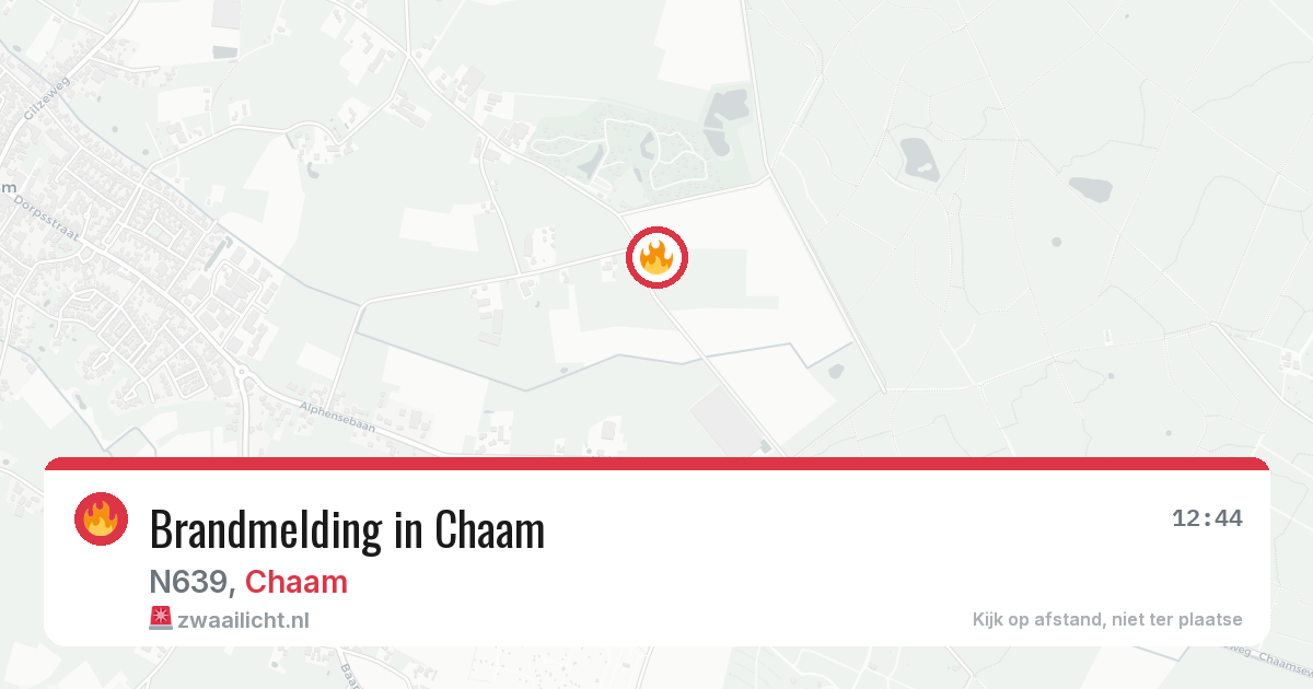 Brandmelding in Chaam — 11 aug 2026