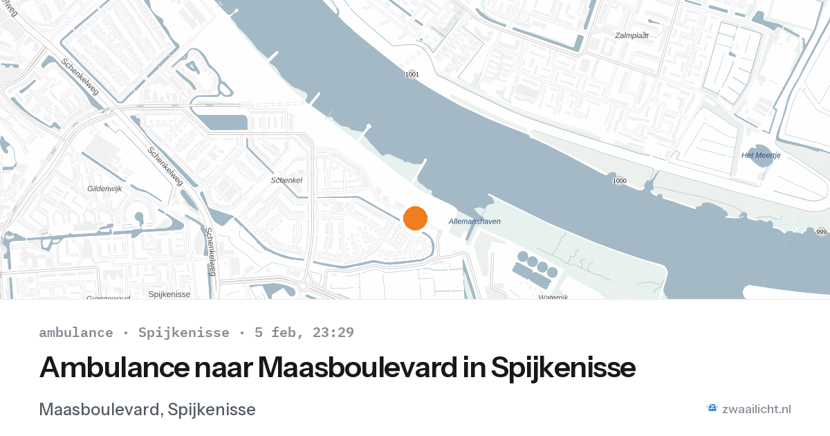 Ambulance naar Maasboulevard in Spijkenisse — 5 feb 2026