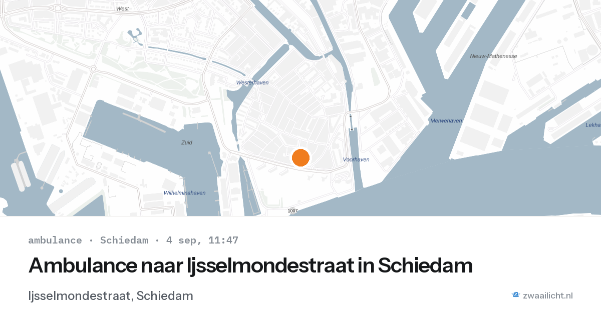 Ambulance naar Ijsselmondestraat in Schiedam — 4 sep 2026
