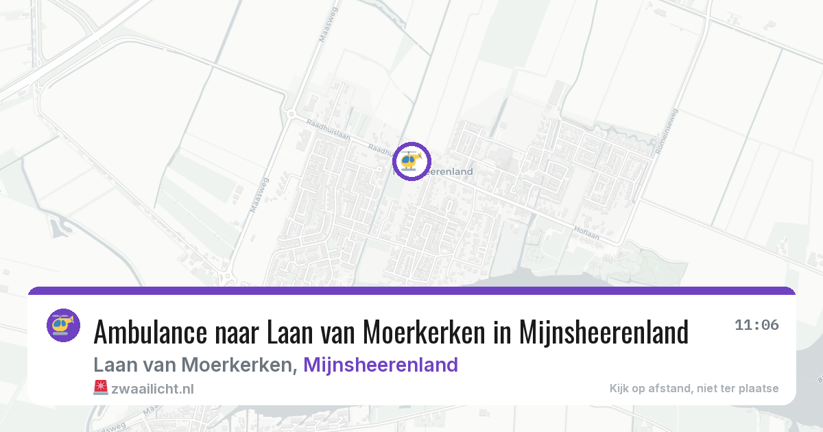 Ambulance naar Laan van Moerkerken in Mijnsheerenland — 1 aug 2026