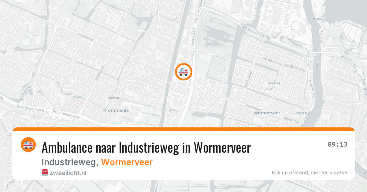 Ambulance naar Industrieweg in Wormerveer — 8 aug 2026