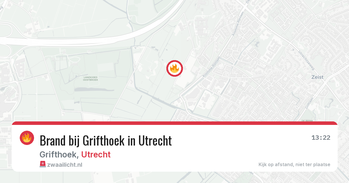 Brand bij Grifthoek in Utrecht — 20 mrt 2026