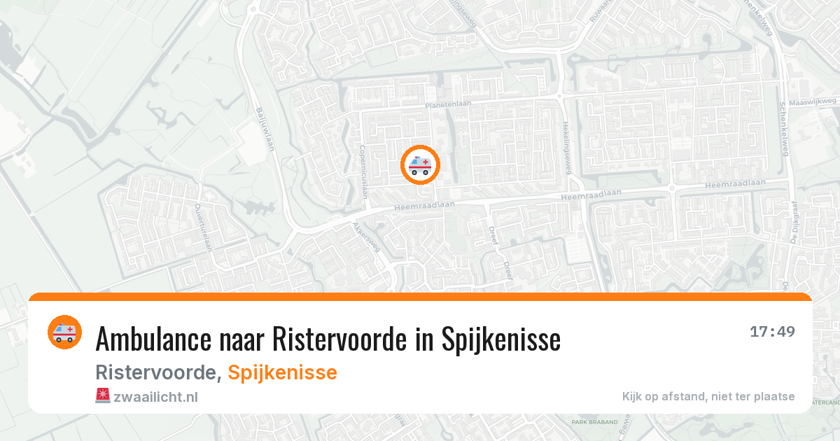 Ambulance naar Ristervoorde in Spijkenisse — 1 aug 2026