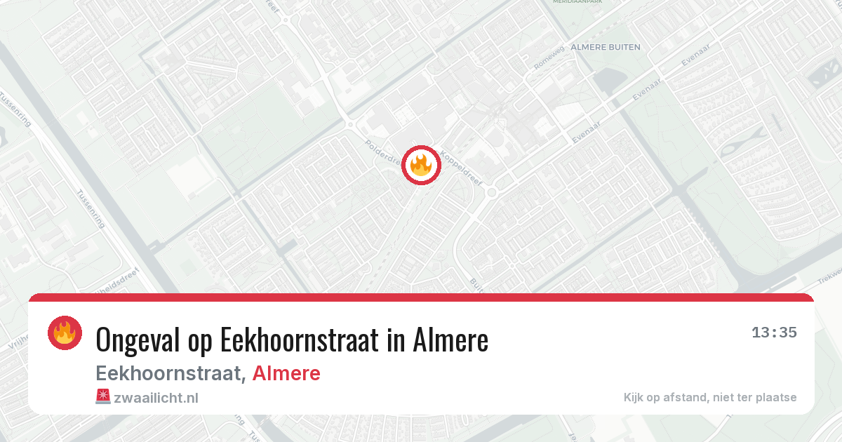 Ongeval op Eekhoornstraat in Almere — 22 jun 2026