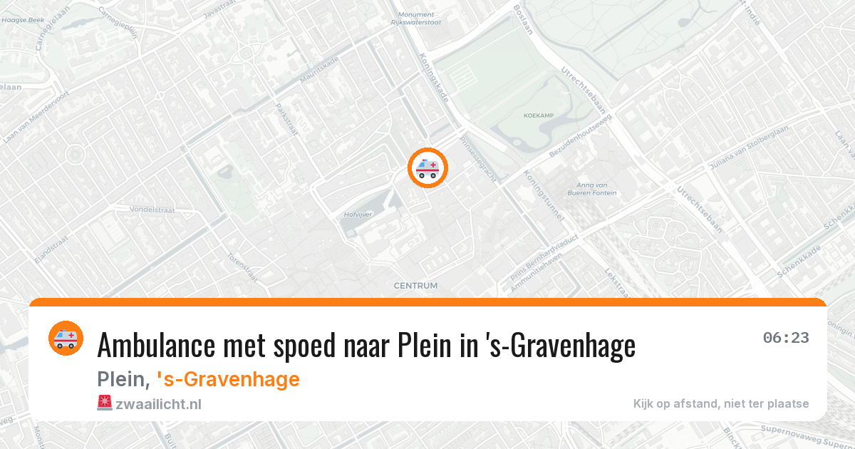 Ambulance met spoed naar Plein in 's-Gravenhage — 29 jul 2026