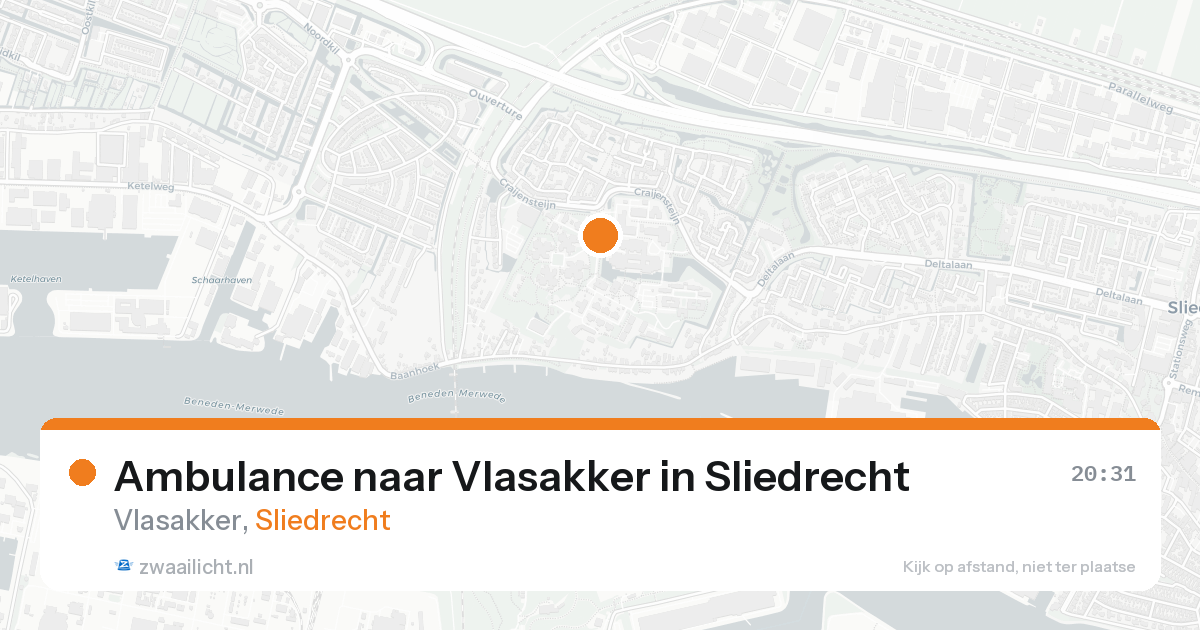 Ambulance naar Vlasakker in Sliedrecht — 15 aug 2026