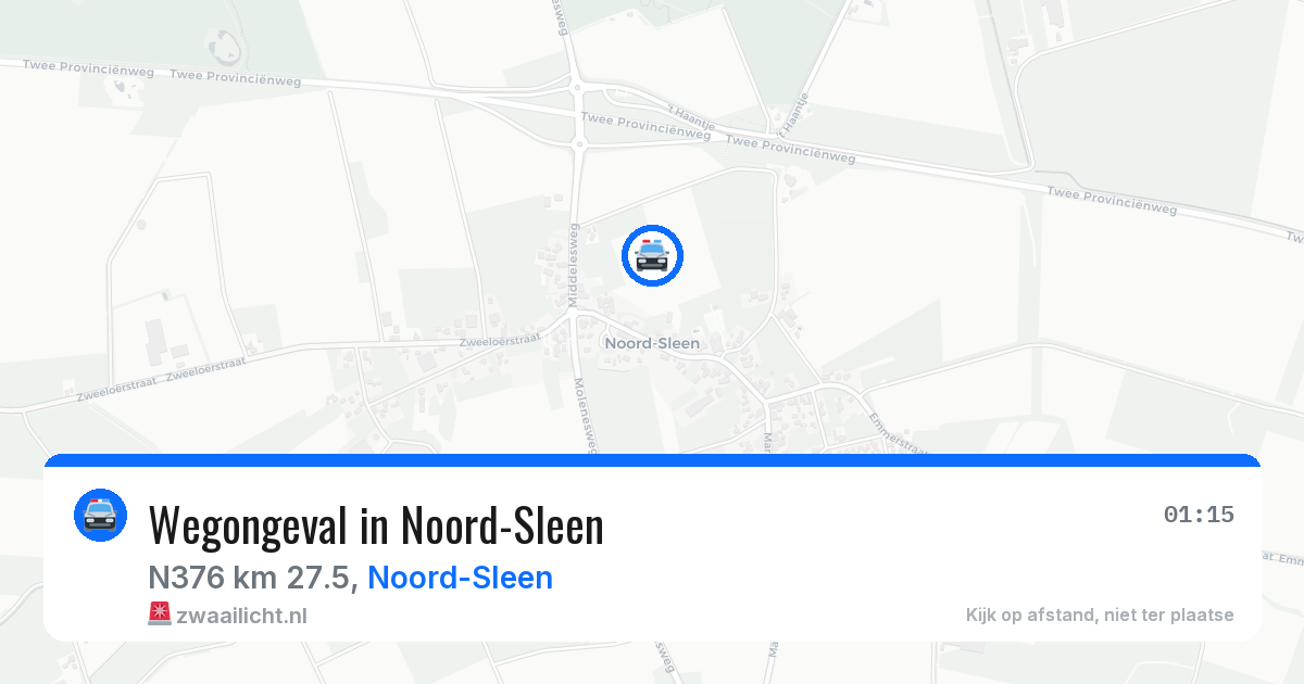 Wegongeval in Noord-Sleen — 19 jun 2026
