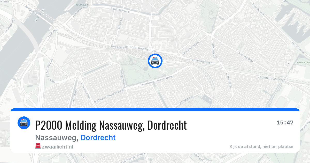 P2000 Melding Nassauweg, Dordrecht — 9 jun 2026