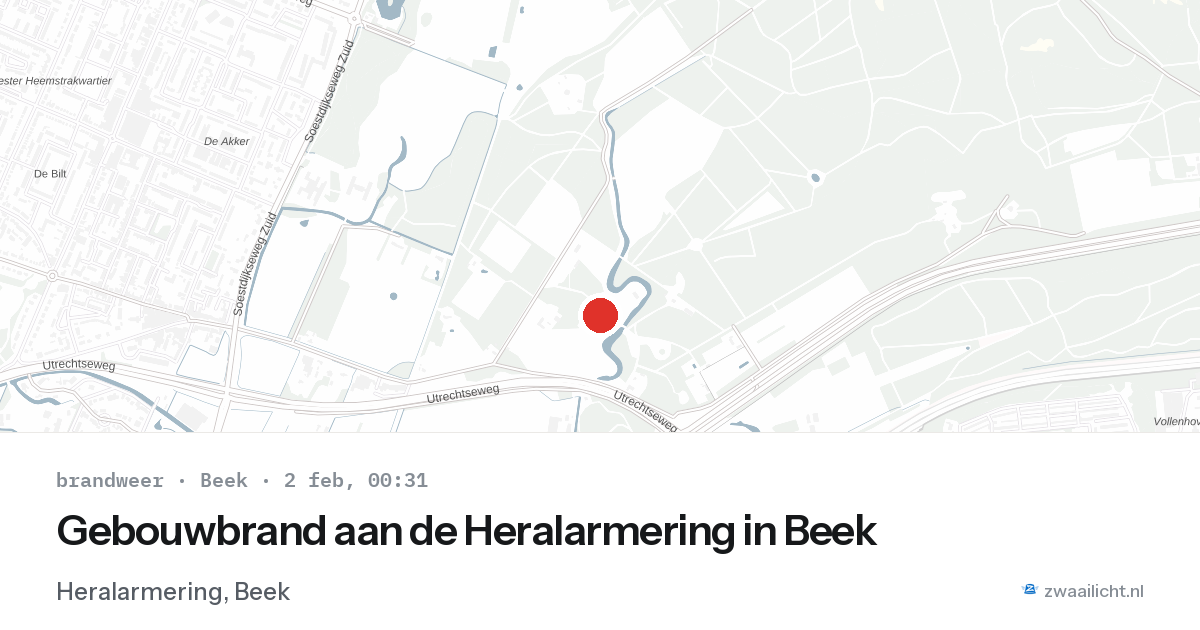 Gebouwbrand aan de Heralarmering in Beek — 1 feb 2026