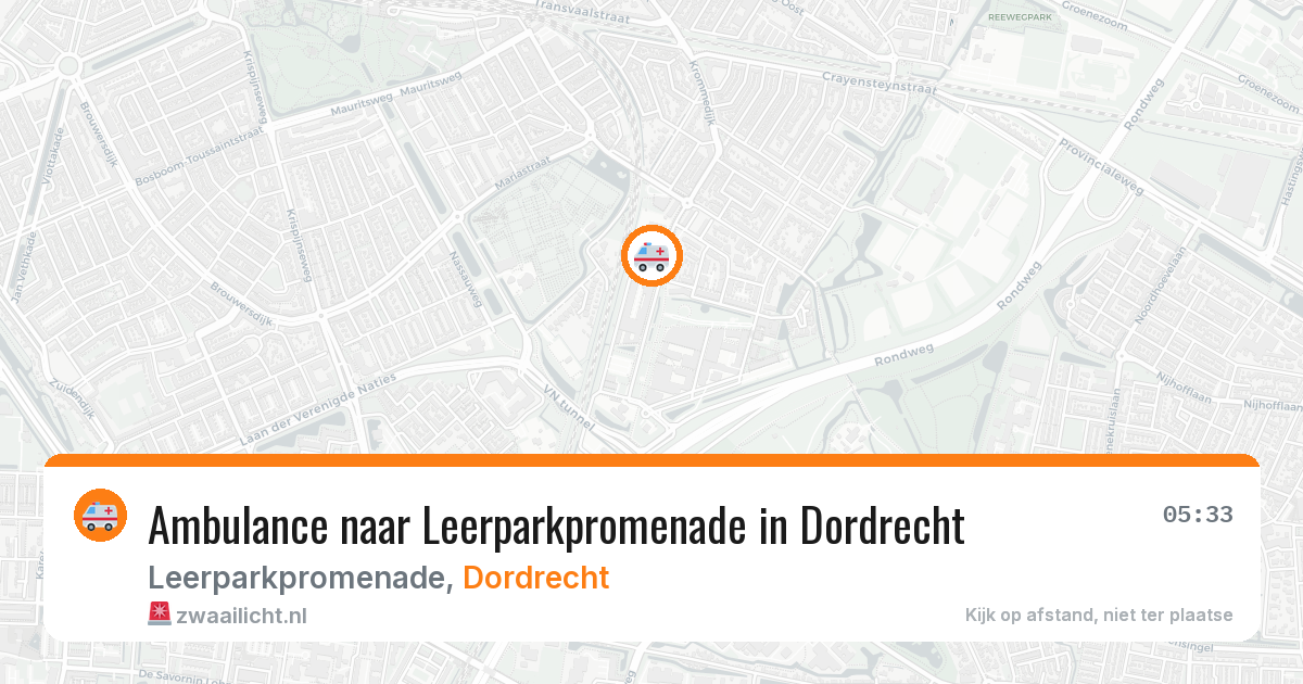 Ambulance naar Leerparkpromenade in Dordrecht — 2 aug 2026