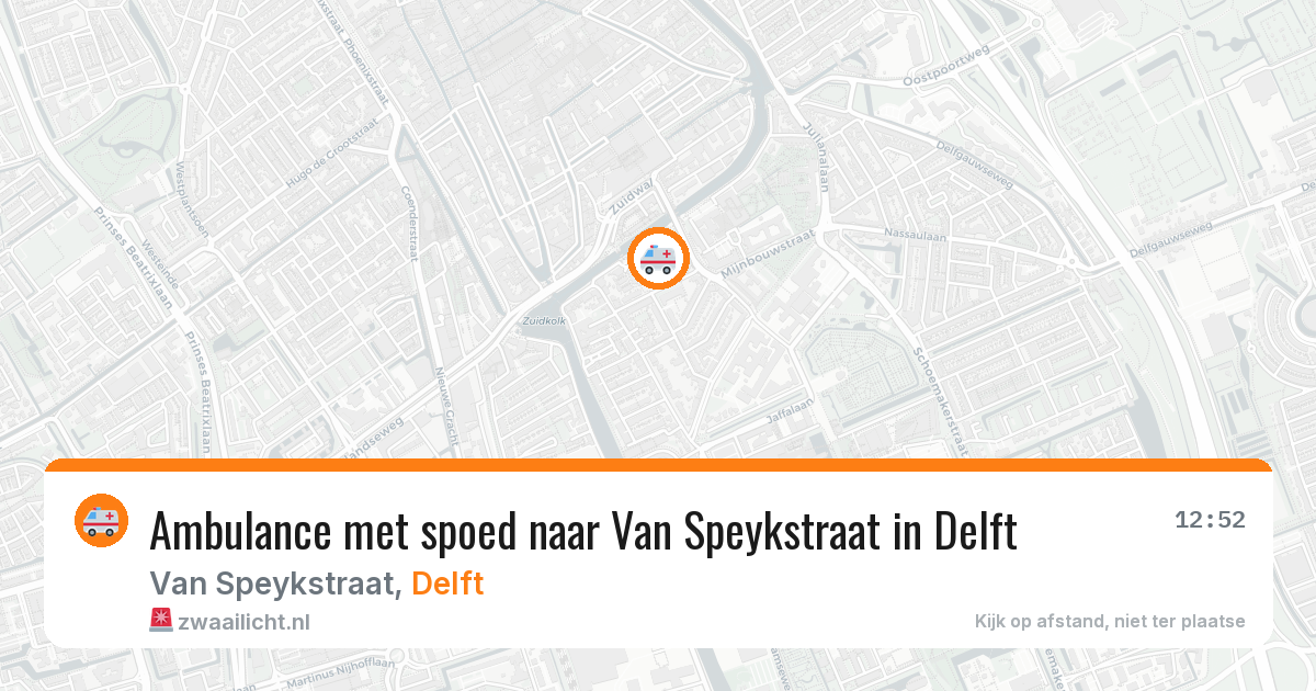 Ambulance met spoed naar Van Speykstraat in Delft — 12 feb 2026