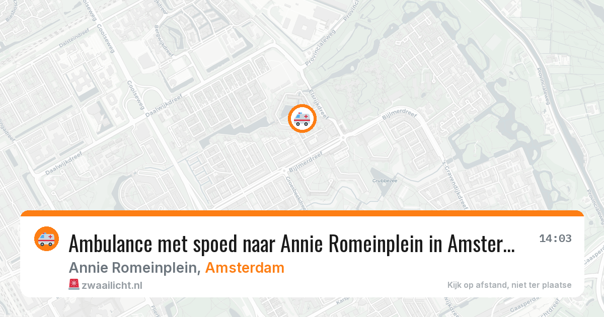 Ambulance met spoed naar Annie Romeinplein in Amsterdam — 11 jun 2026
