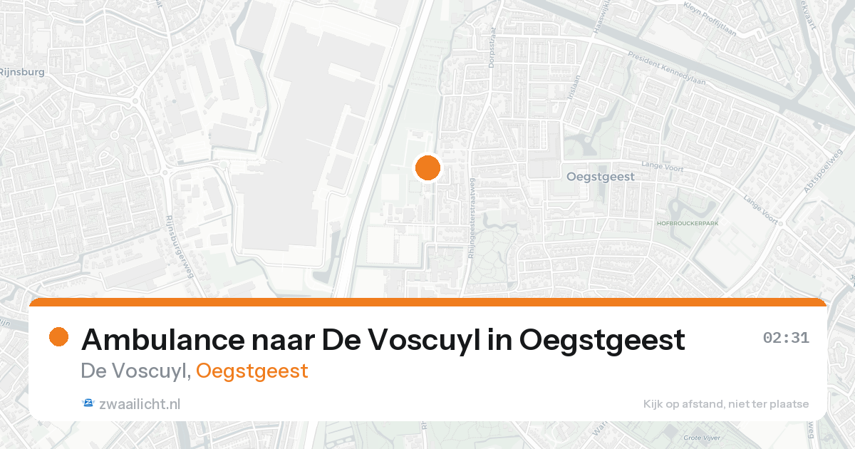 Ambulance naar De Voscuyl in Oegstgeest — 20 aug 2026