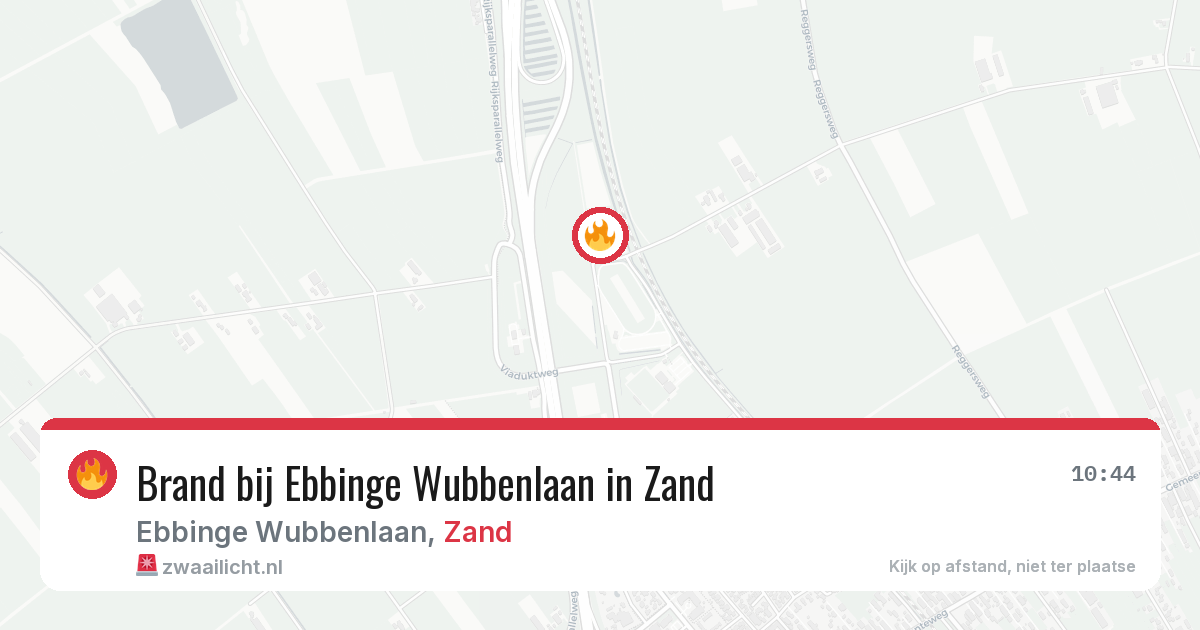 Brand bij Ebbinge Wubbenlaan in Zand — 15 feb 2026