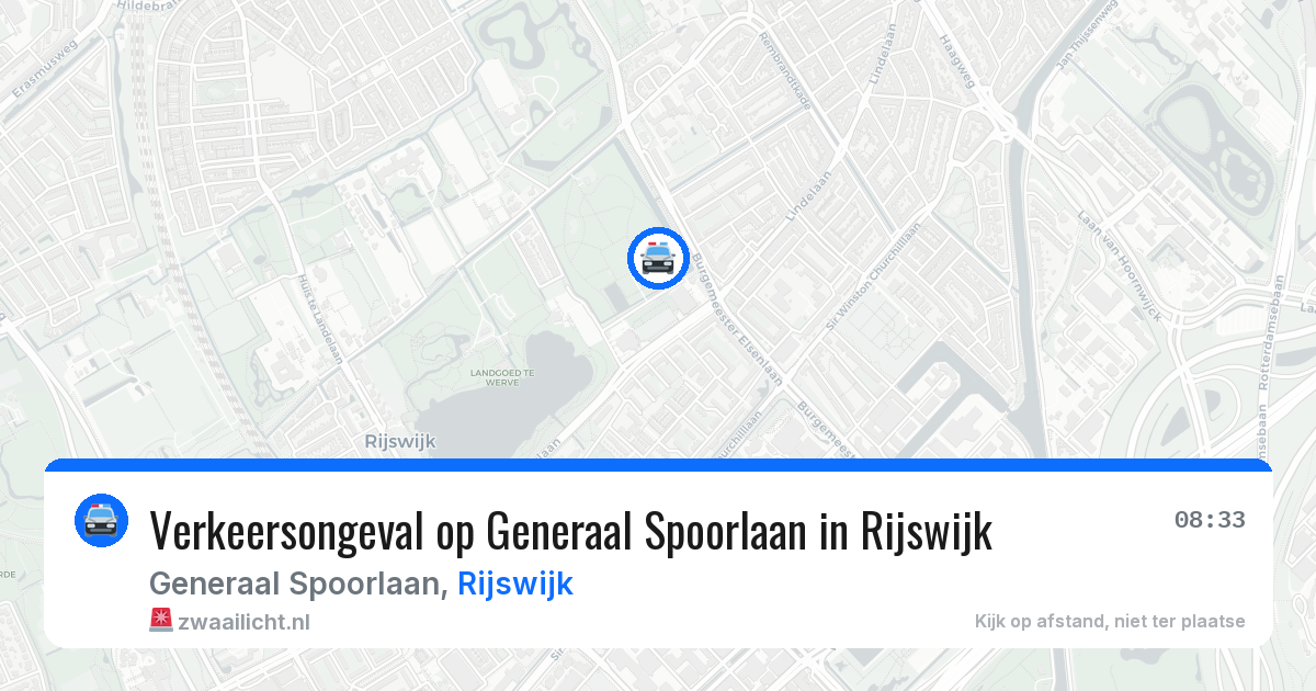 Verkeersongeval op Generaal Spoorlaan in Rijswijk — 1 aug 2026