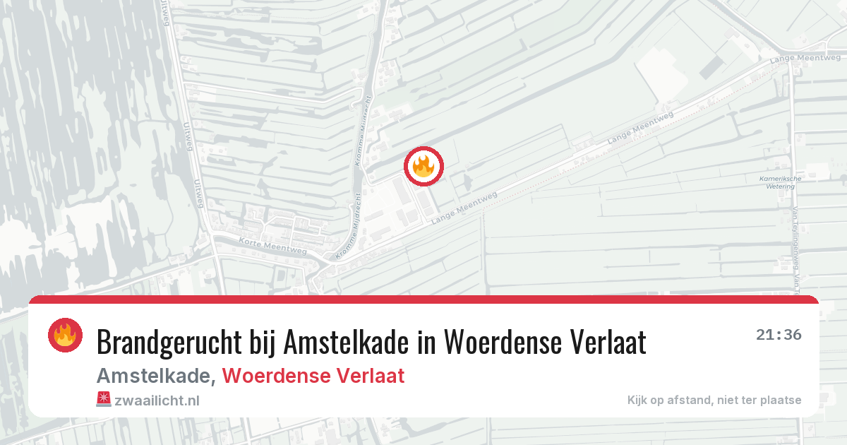 Brandgerucht bij Amstelkade in Woerdense Verlaat — 17 jun 2026