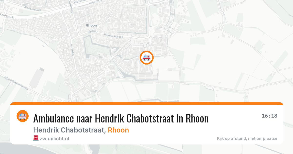 Ambulance naar Hendrik Chabotstraat in Rhoon — 16 mrt 2026