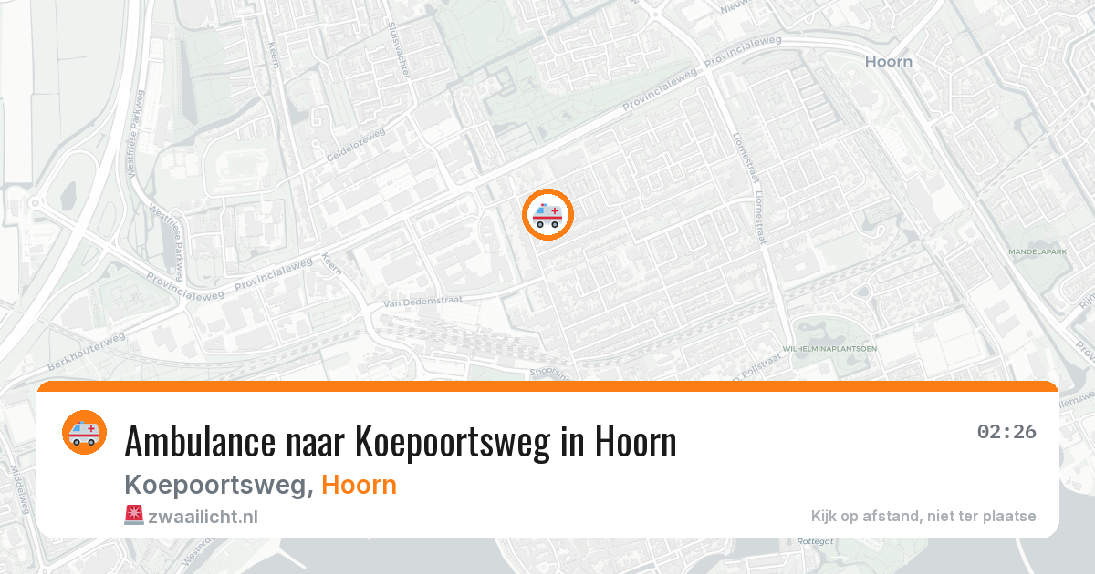 Ambulance naar Koepoortsweg in Hoorn — 12 aug 2026