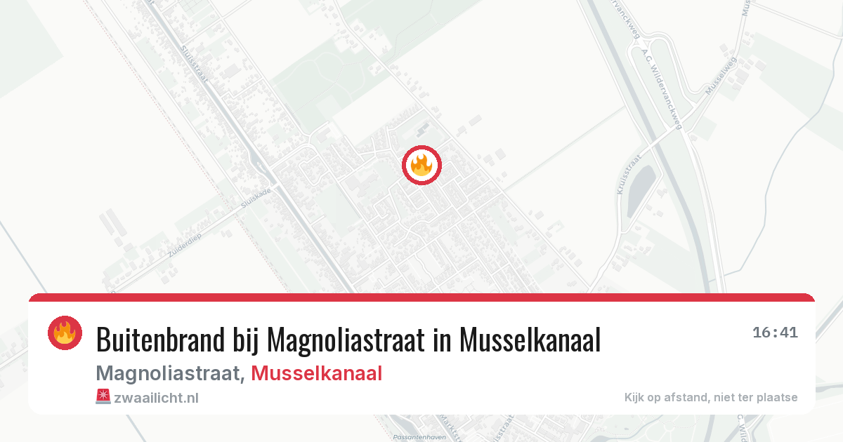 Buitenbrand bij Magnoliastraat in Musselkanaal — 3 apr 2026