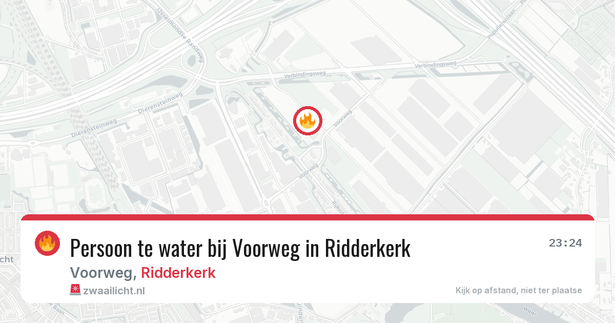 Persoon te water bij Voorweg in Ridderkerk — 11 jul 2026