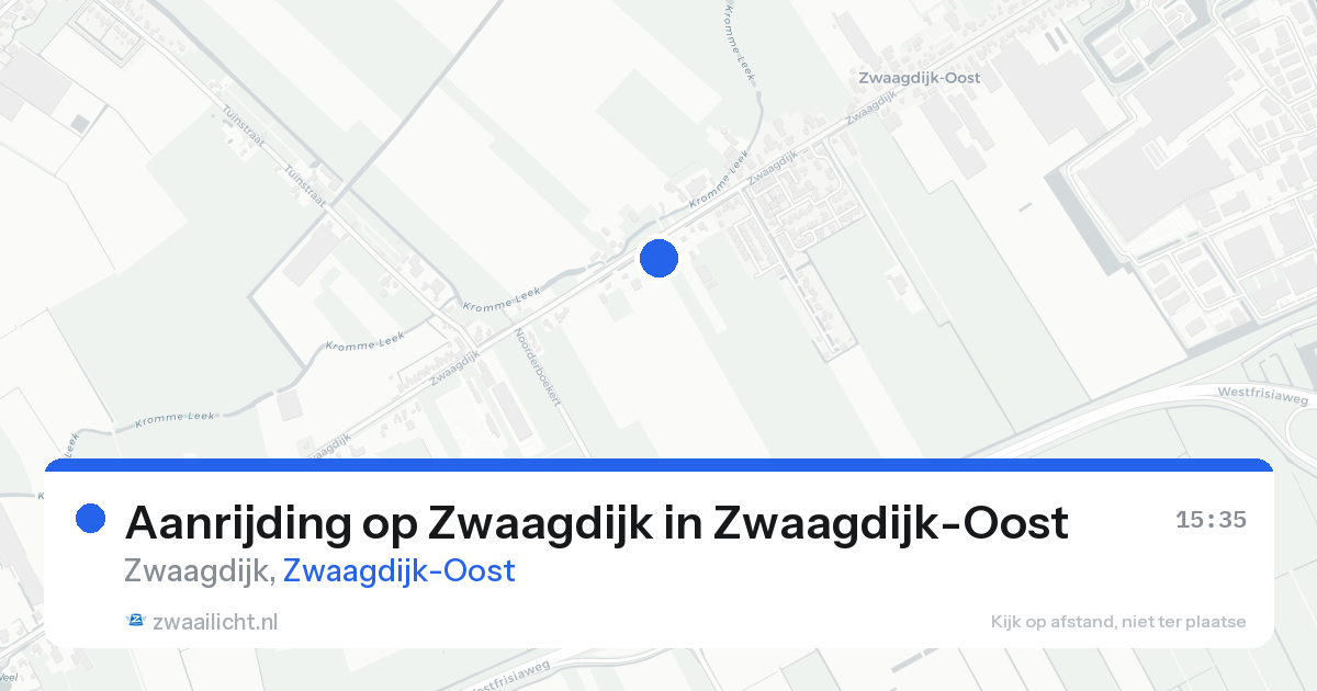 Aanrijding op Zwaagdijk in Zwaagdijk-Oost — 12 aug 2026