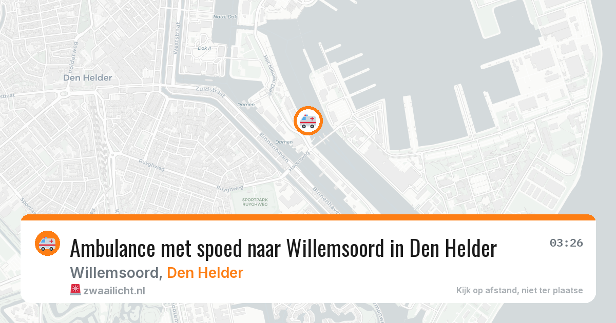 Ambulance met spoed naar Willemsoord in Den Helder — 31 mei 2026