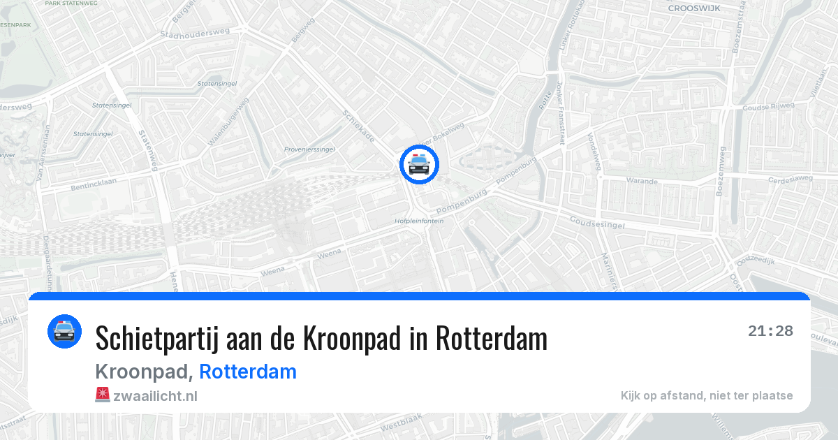 Schietpartij aan de Kroonpad in Rotterdam — 25 mei 2026