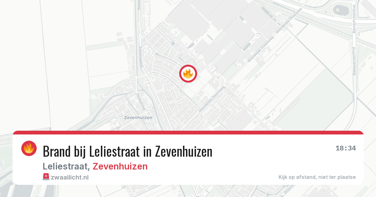 Brand bij Leliestraat in Zevenhuizen — 7 jul 2026