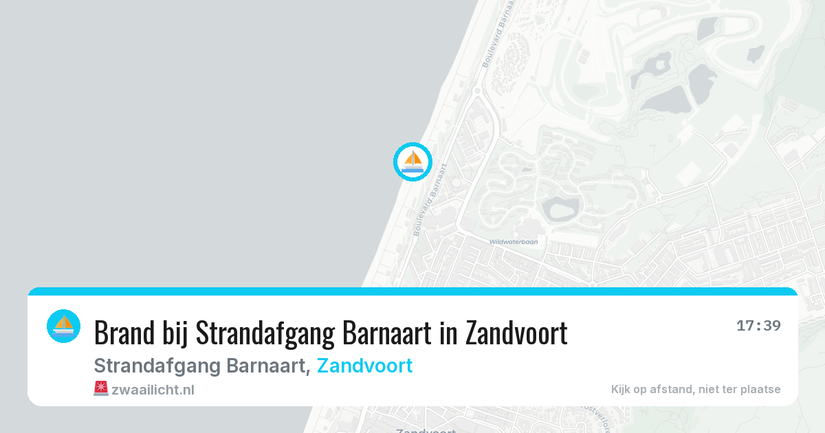 Brand bij Strandafgang Barnaart in Zandvoort — 1 aug 2026