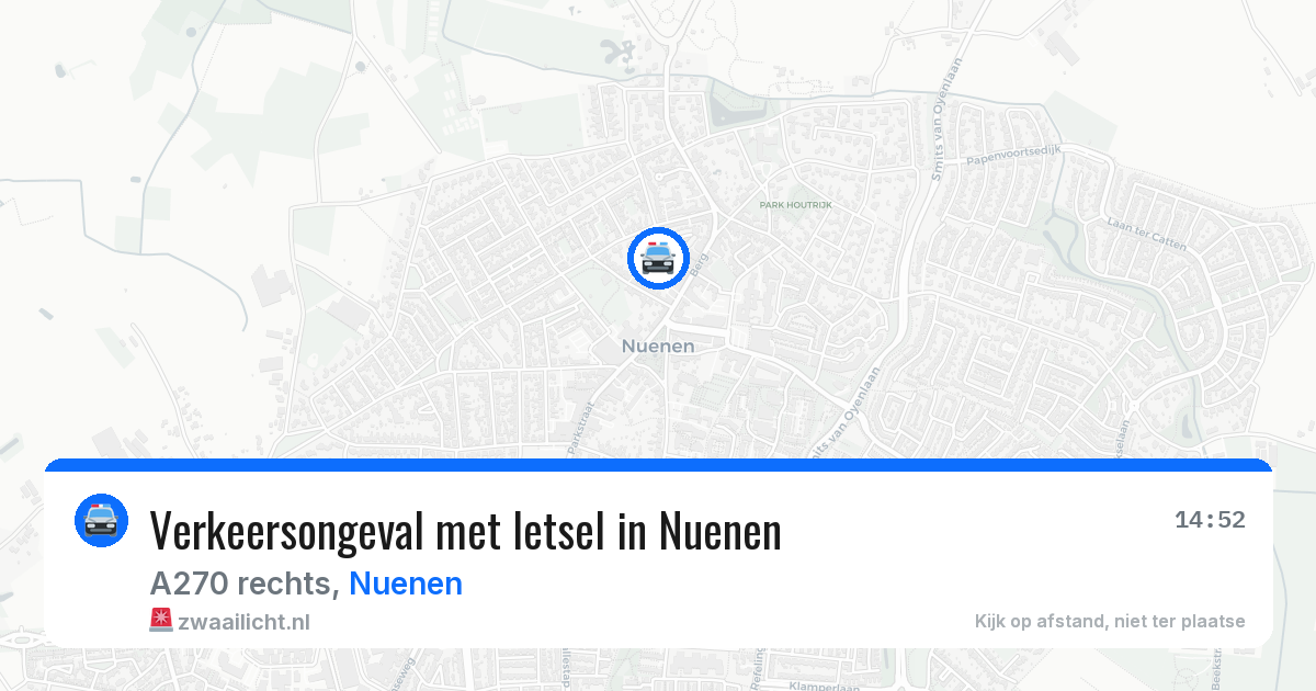 Verkeersongeval met letsel in Nuenen — 4 aug 2026
