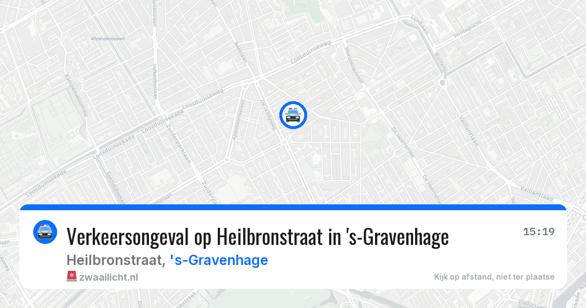 Verkeersongeval op Heilbronstraat in 's-Gravenhage — 12 jul 2026