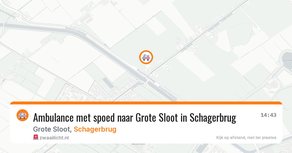 Ambulance met spoed naar Grote Sloot in Schagerbrug — 14 apr 2026