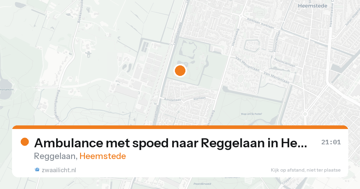 Ambulance met spoed naar Reggelaan in Heemstede — 7 feb 2026