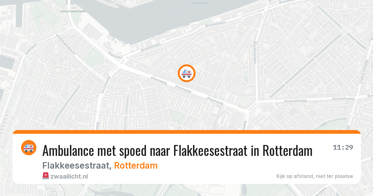 Ambulance met spoed naar Flakkeesestraat in Rotterdam — 16 jul 2026