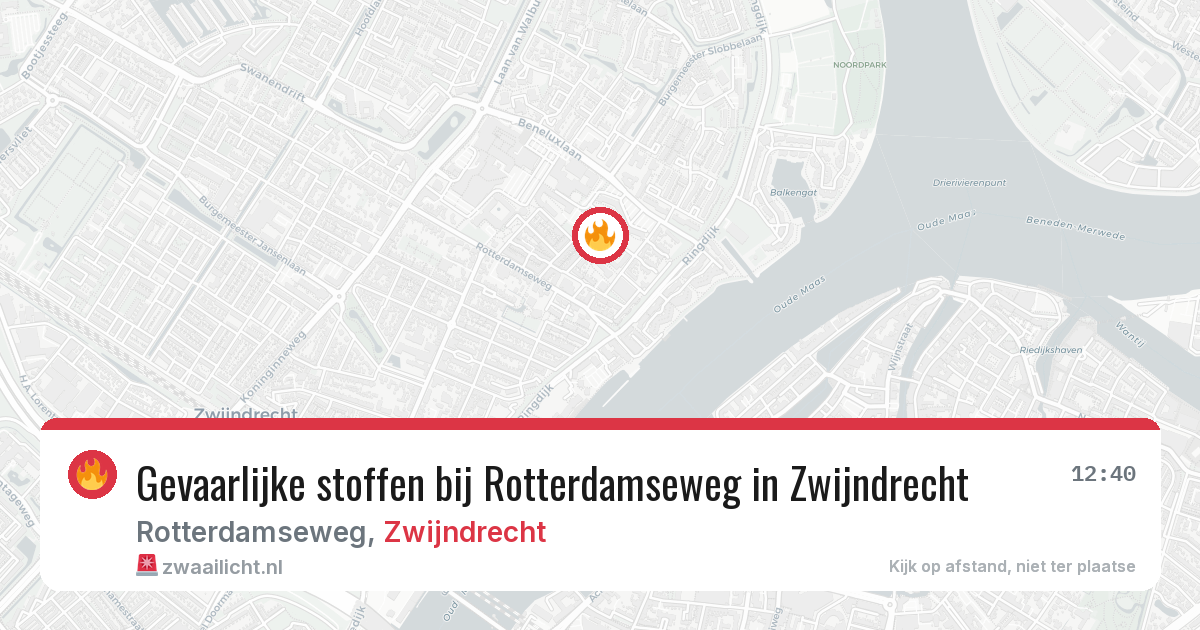 Gevaarlijke stoffen bij Rotterdamseweg in Zwijndrecht — 11 mrt 2026
