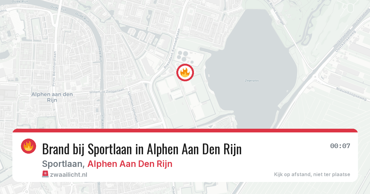 Brand bij Sportlaan in Alphen Aan Den Rijn — 26 jun 2026