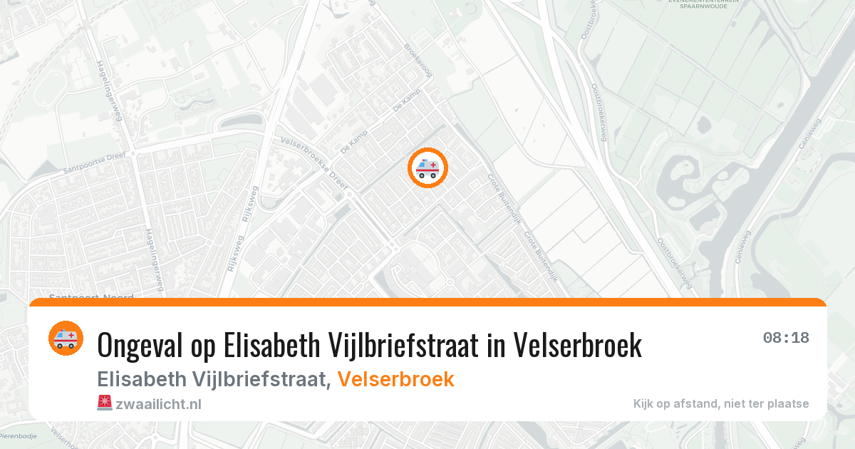 Ongeval op Elisabeth Vijlbriefstraat in Velserbroek — 15 apr 2026