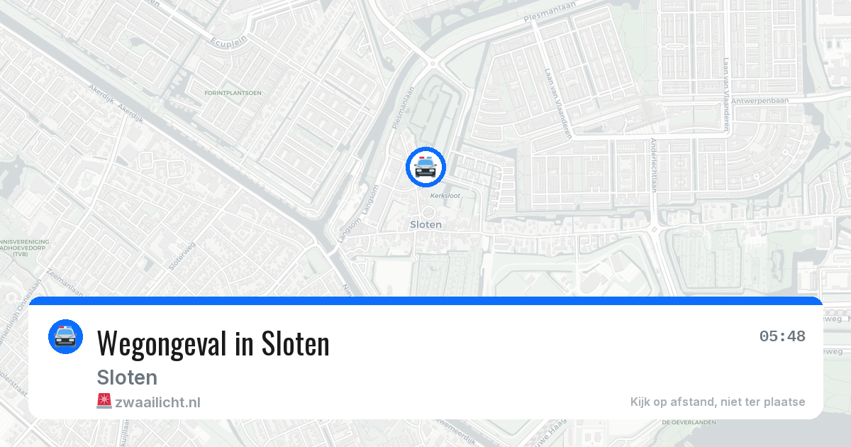 Wegongeval in Sloten — 28 jul 2026
