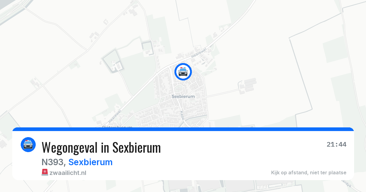 Wegongeval in Sexbierum — 15 apr 2026